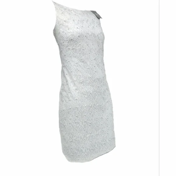 White Dress with Beads Sandro Ferrone - Perfect for Special Occasions - Picture 5 of 13